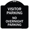 Signmission Visitor Parking Visitor Parking No Overnight Parking Heavy-Gauge Alum Sign, 18" x 18", BW-1818-22726 A-DES-BW-1818-22726 - alternate 1